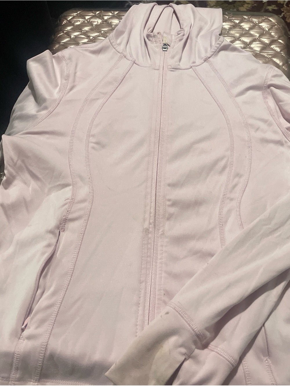 Danskin Light Pink Utility Zip Hoodie Jacket